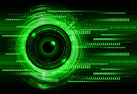 绿眼网络电路未来技术概念背景