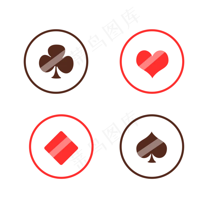 仿真扑克牌图标下载(2000X2000(DPI:300))psd模版下载