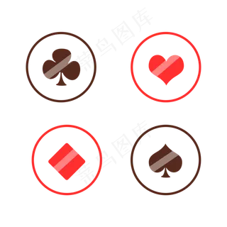 仿真扑克牌图标下载