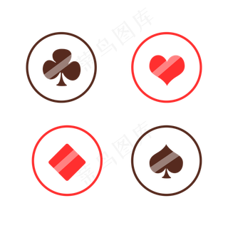 仿真扑克牌图标下载