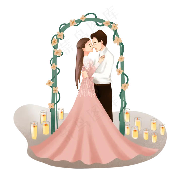 中外婚礼新郎新娘结婚七夕情人(2000X2000(DPI:300))psd模版下载