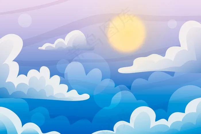 天空-视频会议的背景eps,ai矢量模版下载