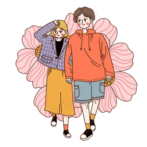 情人节牵手的情侣