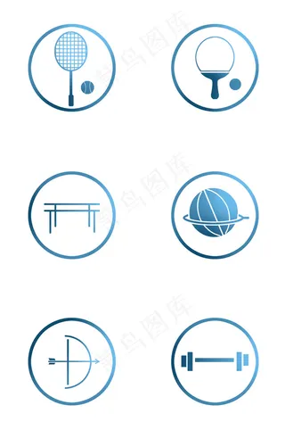 体育圆形图标LOGO