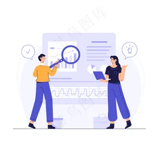 公司员工使用网络搜索来寻找为公司做生意的想法