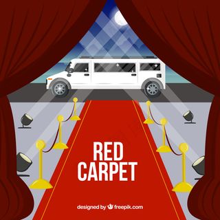 平面风格的红地毯背景