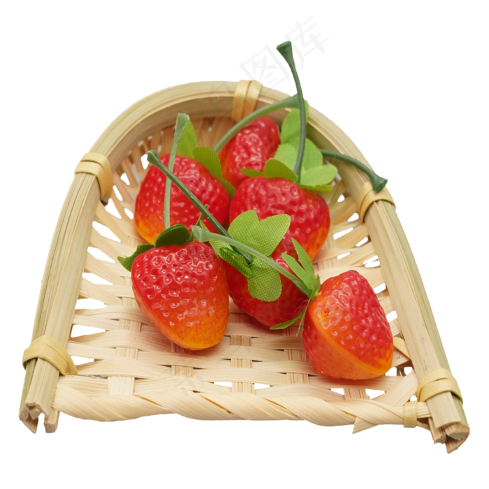 编织簸萁草莓水果(2000X2000(DPI:300))