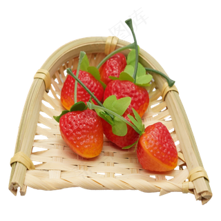 编织簸萁草莓水果