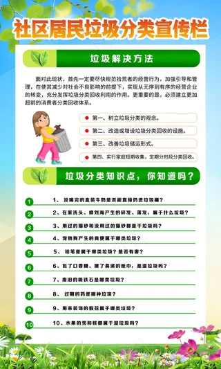垃圾分类设计展板
