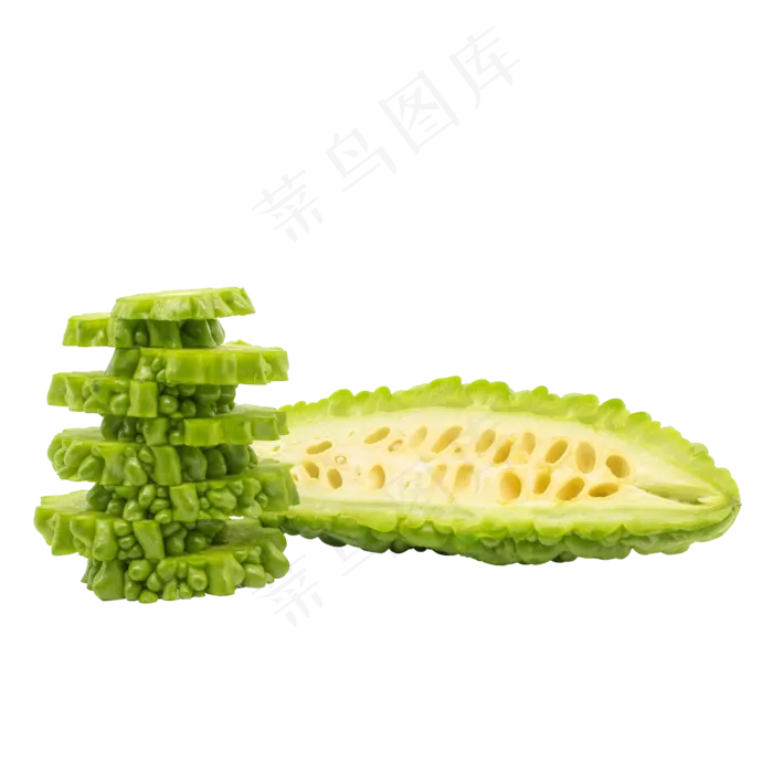 切开苦瓜片菜籽(2000*2000px 300 dpi )