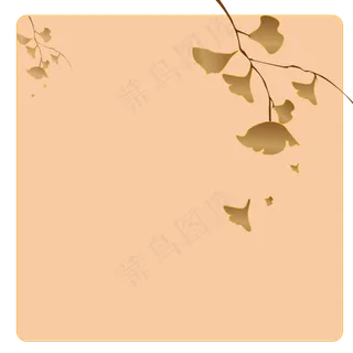 秋天主题银杏叶边框