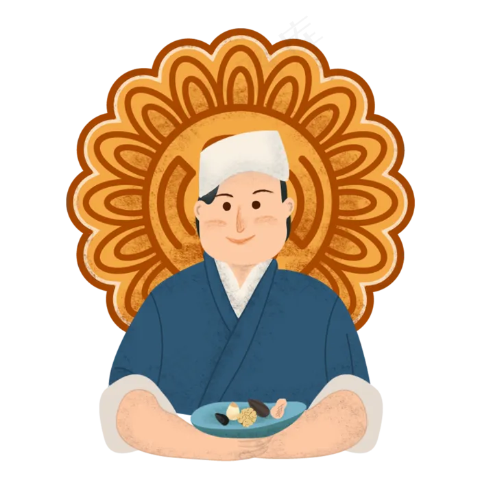 中秋节赏月月饼圆月云纹清新手绘(2000X2000(DPI:300))psd模版下载
