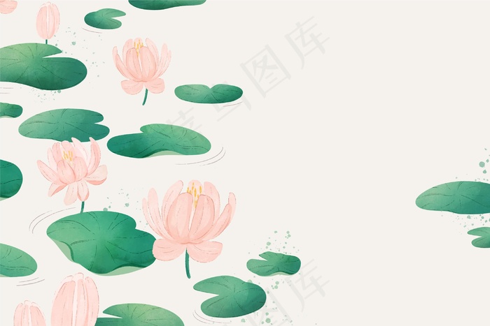 简单的花卉背景eps,ai矢量模版下载