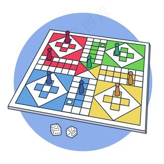 不同视角下的Ludo棋盘游戏