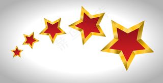 5颗金星圣诞新年假期3d圣诞插图