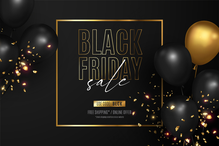 黑色星期五销售背景金框