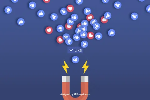 Facebook背景，喜欢和喜欢