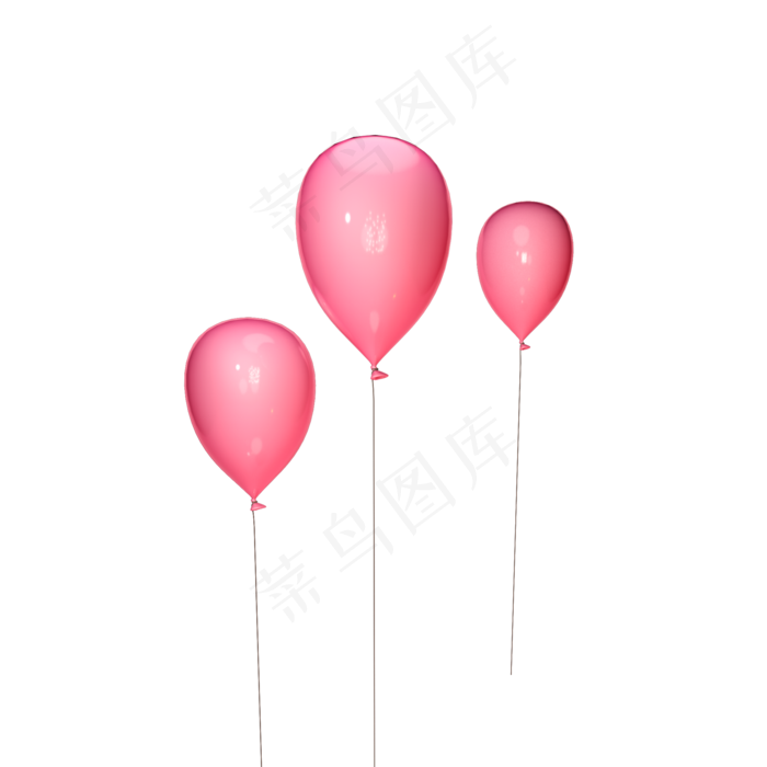 粉色卡通飘浮气球装饰