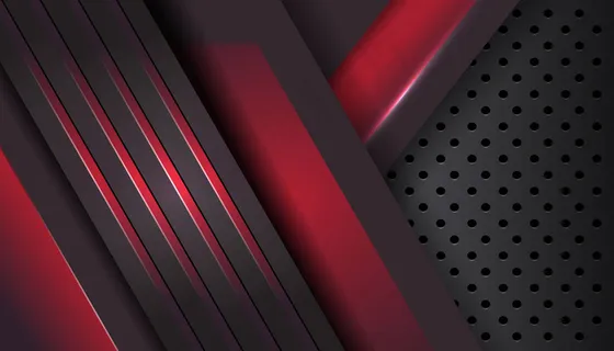 六边形图案上的金属抽象形状重叠层 六边形图案上的金属抽象形状重叠层