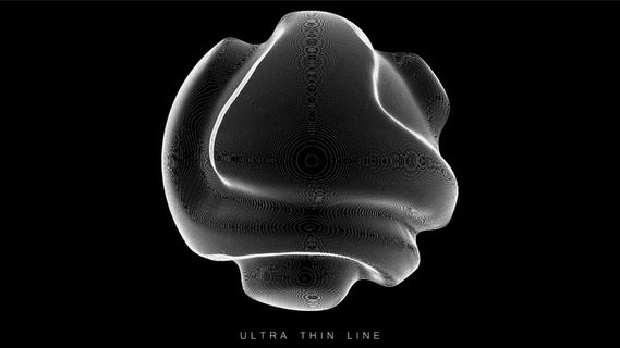 暗背景下的超薄线流体几何