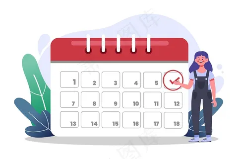 用日历和女人预约