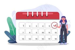 用日历和女人预约