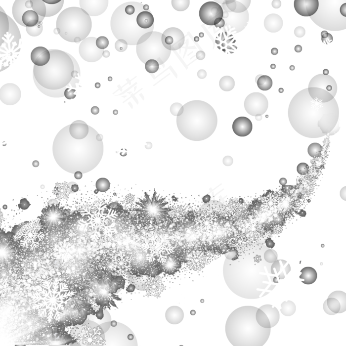漫天雪花飘浮元素(1181X1181(DPI:300))psd模版下载