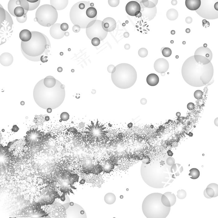 漫天雪花飘浮元素(1181X1181(DPI:300))psd模版下载