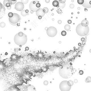漫天雪花飘浮元素