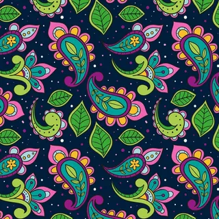 彩色佩斯利图案