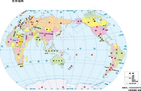 世界地图分国色eps,ai矢量模版下载