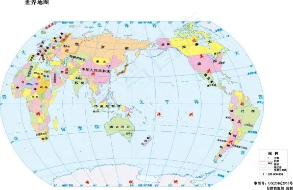 世界地图分国色eps,ai矢量模版下载