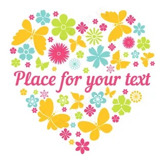 花心蝴蝶花模板