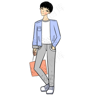  双十一购物的少年