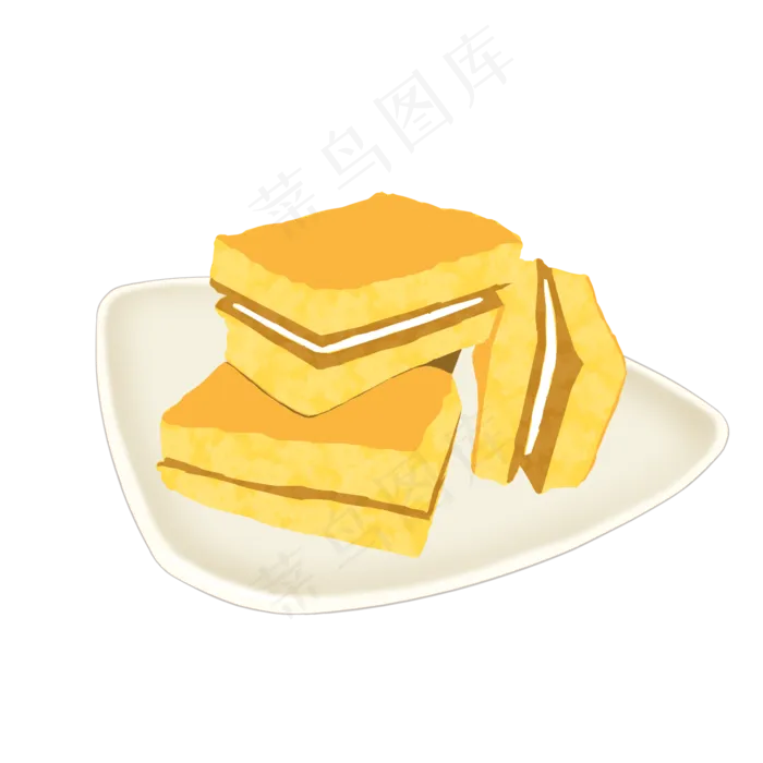 重阳糕菊花糕点美食碟子盘子装饰(2000X2000(DPI:72))psd模版下载