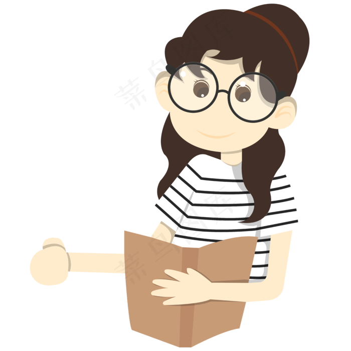 手绘矢量教师节卡通老师