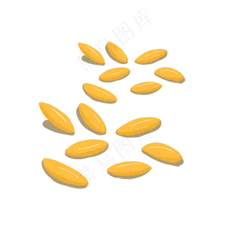 手绘五谷杂粮之大米系列1