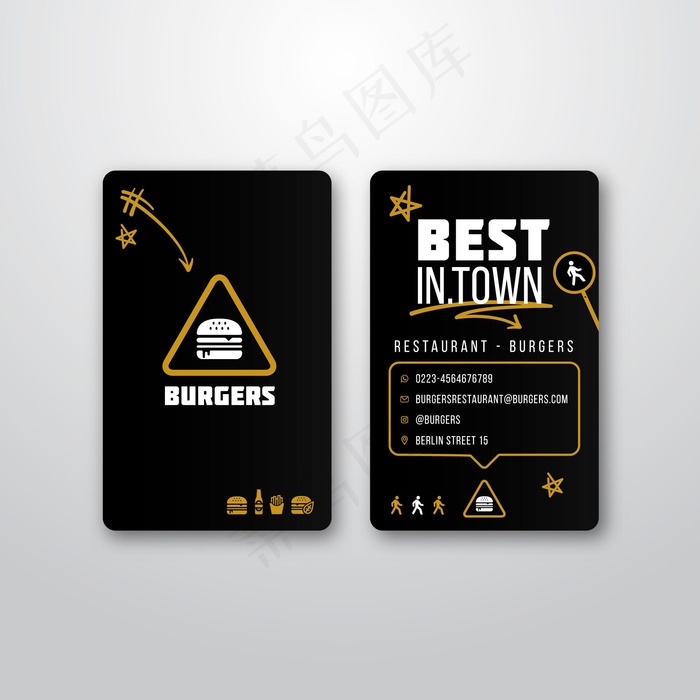 名片模板 汉堡餐厅