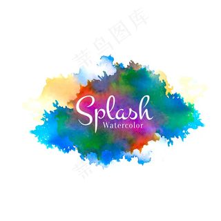 抽象装饰水彩飞溅设计背景