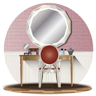 带背景的室内更衣室立面图