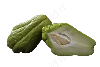 新鲜佛手瓜纯绿色