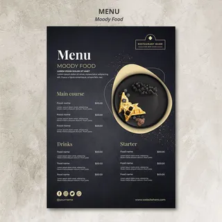 穆迪餐厅菜单概念