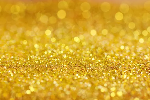 闪亮的金色灯光