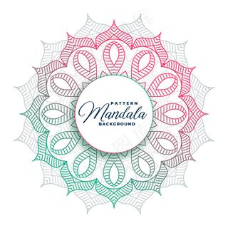 圆形曼荼罗艺术彩绘