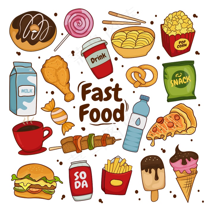 彩色快餐漫画集