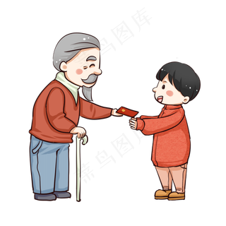 过年小孩收压岁钱