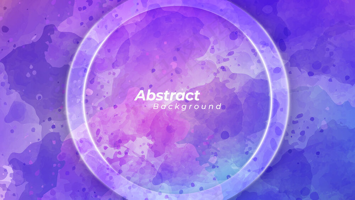 紫色水彩背景与圆圈框。