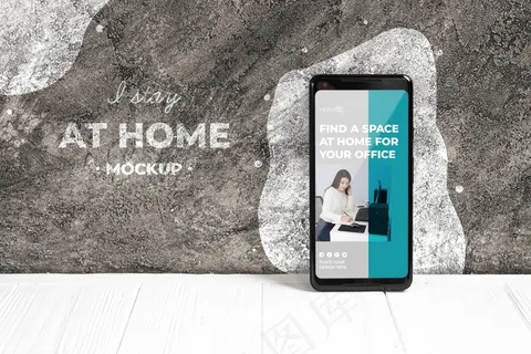 空白屏幕概念模型样机