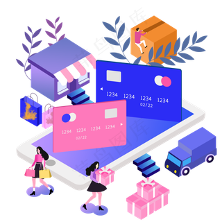 双十一购物商业电子消费信用卡