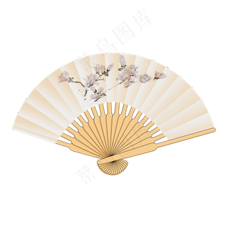 古风花朵折扇
